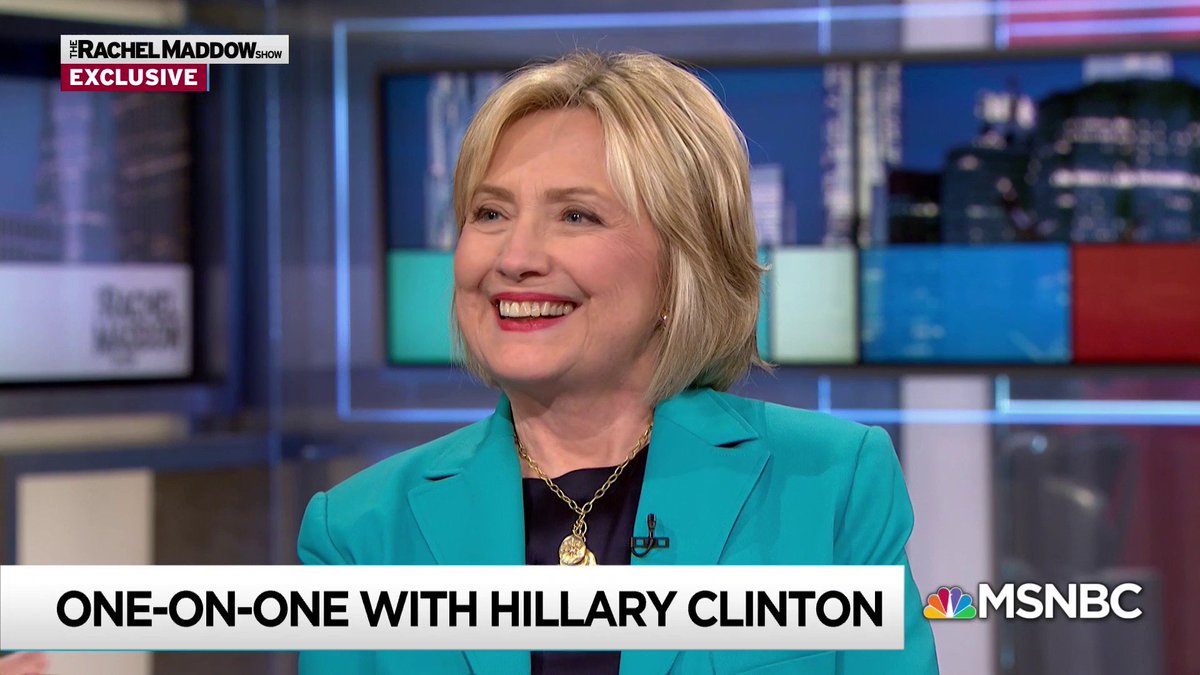 MSNOWNews's tweet photo. Live now with @Maddow: Hillary Clinton. https://t.co/mT6XazwReC