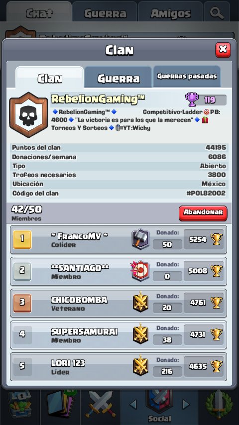 Seguimos buscando estrellas para @RebelionGaming 
Si tienes arriba de 4000 copas unete.y disfruta de sus beneficios y todo lo demas no somos un equipo si no una familia