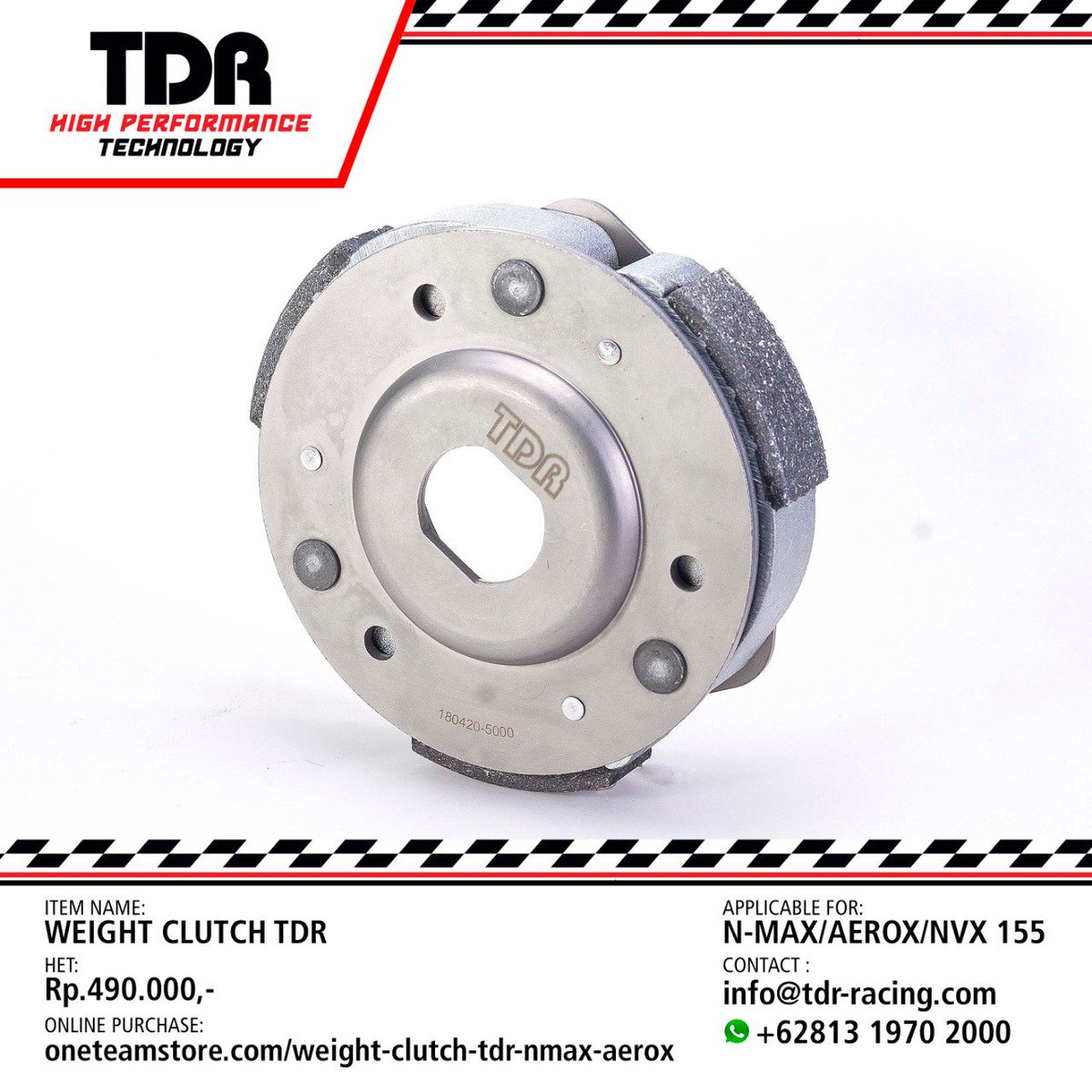 TDR_RACING's tweet photo. #WeightClutch #TDR For N-MAX / AEROX / NVX 155 gives better performance and longer durability. - https://t.co/HsYrxOX0Gw
.
#HighPerformanceTechnology
#HighPerformanceSolutions #Power #ClutchTransmissionCVTSystems https://t.co/RPazCb935K