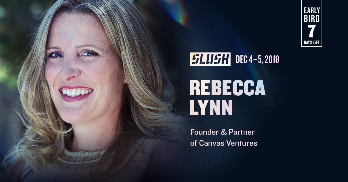 SlushHQ's tweet image. Welcome to #slush18, @VCRebecca of @CanvasVC!
