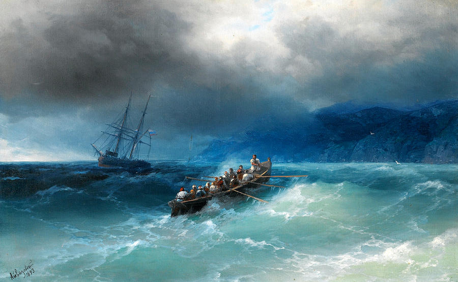 Twitter is, as usual, full of craziness and ugliness. So, here's Aivazovsky's "Storm on the Black Sea."
