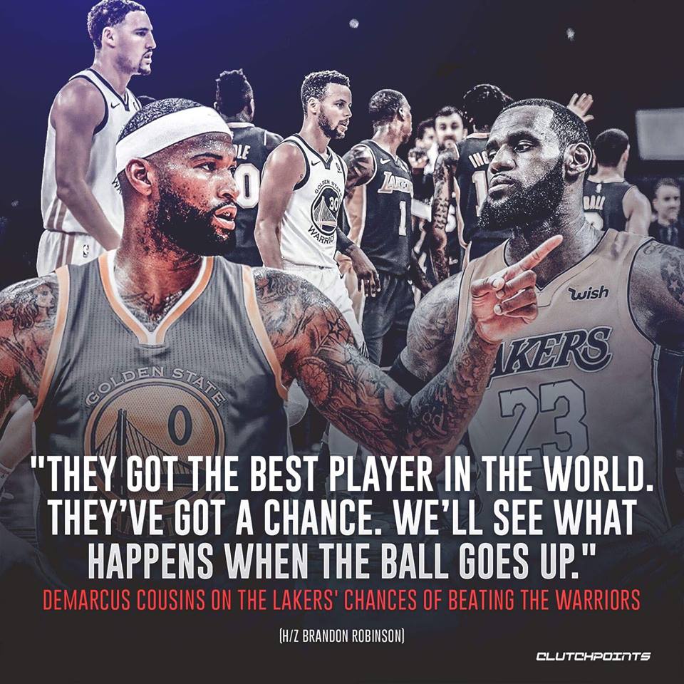 表弟Cousins:湖人有聯盟最強球員,他們本季有機會奪冠!-黑特籃球-NBA新聞影音圖片分享社區