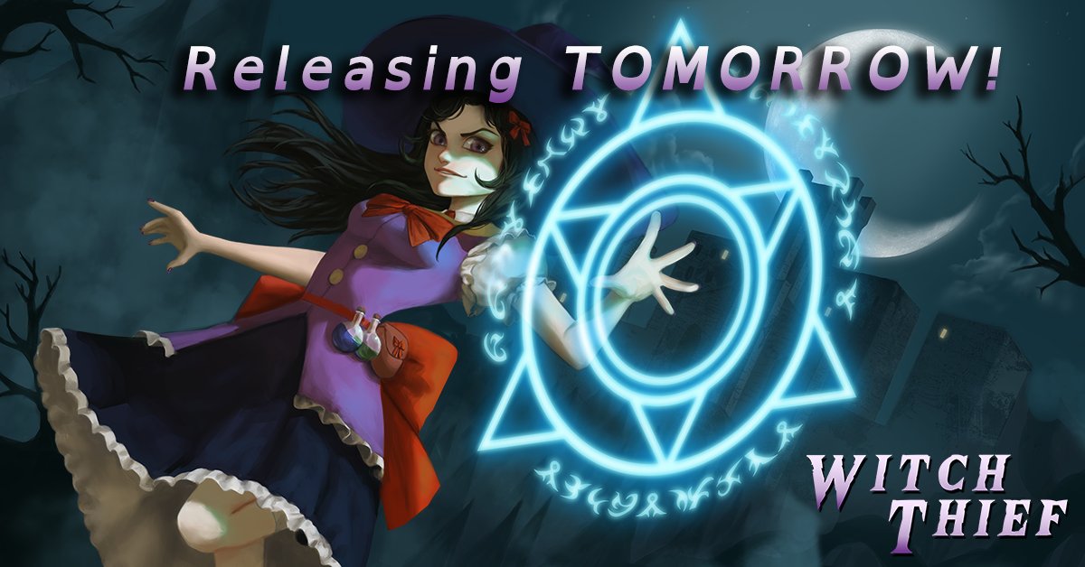 Witch Thief is coming out tomorrow! Come check it out!
store.steampowered.com/app/675480/Wit…

#gamedev #release #witches #indiedev #indiegames #steam #steamgame #games