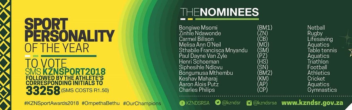 Huge congrats @bongsmth72 and <a href="/Sphesih78674088/">Sphesihle8</a> on your nominations 🕺🏾😇 at this year’s #KZNSportsAwards2018 

Here’s how the public can vote for their fave ⭐️