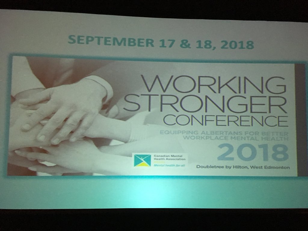RumerDavid's tweet photo. Thank you @CMHA_AB for an excellent couple days at #Stronger2018 now to integrate knowledge into the office! https://t.co/kdagnQFOzG