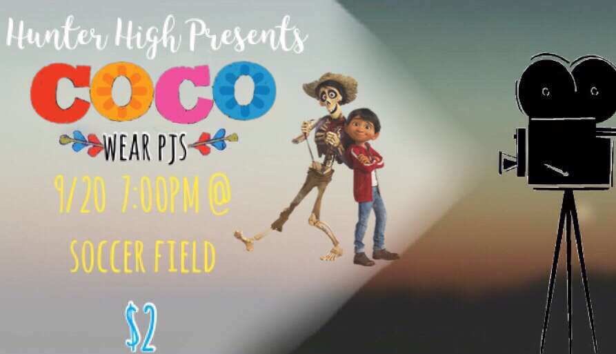 WOLVERINES!!🐾 MOVIE NIGHT ON THURSDAY! Come watch COCO 🇲🇽🎉 in your PJ’S 🐻 On the soccer field! $2 for entry &amp; a small bag of popcorn 🍿🤩