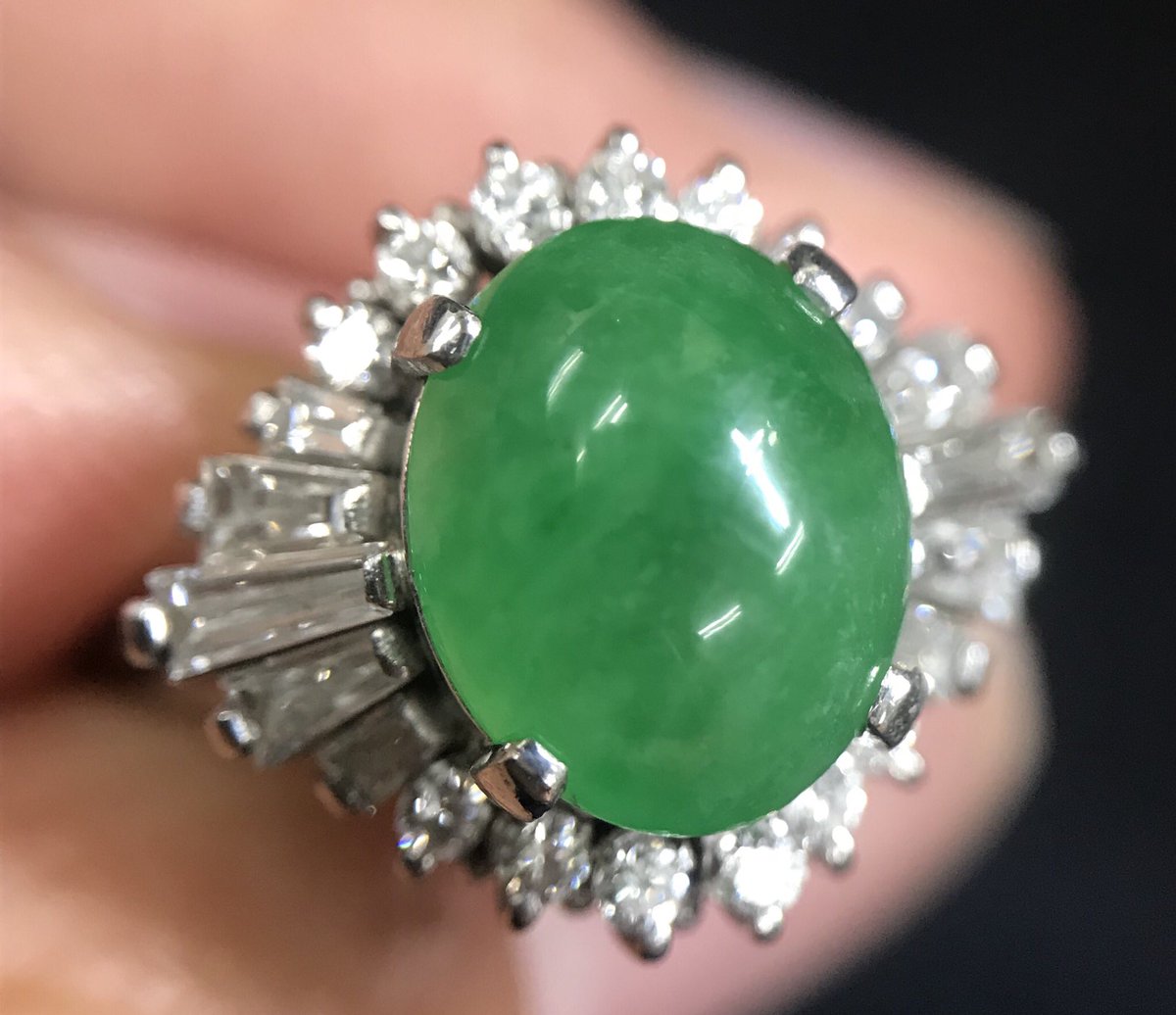 翡翠として持ち込まれたリング。値札にも翡翠と… 実はハイドロ