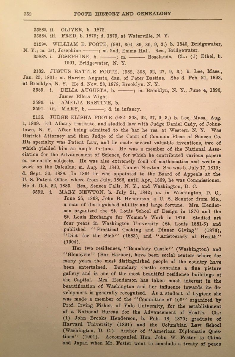 Here are the pages featuring Elisha, Mary & Augusta. Their daughters each have impressive life stories as well; Mary was involved with women's suffrage and Augusta published "a popular scientific work, 'The Sea Beach at Ebb Tide'" in 1903.  #EuniceFoote