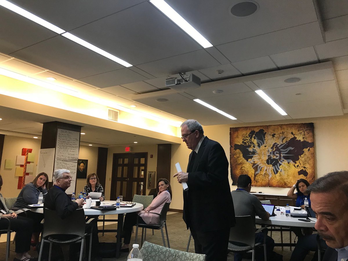 James_JohnT's tweet photo. Brother William Mann, former president of Saint Mary’s in Minnesota, opens the Secondary Schools Academy at Saint Louis University #SLU_SOE https://t.co/jTA3Z2WJ1f