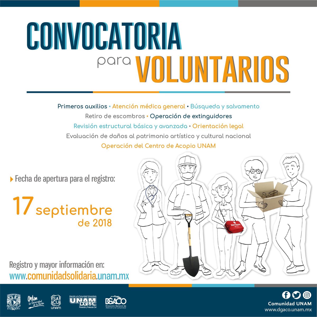 BrigadaFad's tweet photo. ¿Te gustaría capacitarte y estar preparado para alguna emergencia? 
Regístrate. 
 #UNAMenPaz #UNAM #UNAMSinViolencia https://t.co/LuVMMTZ8Rl