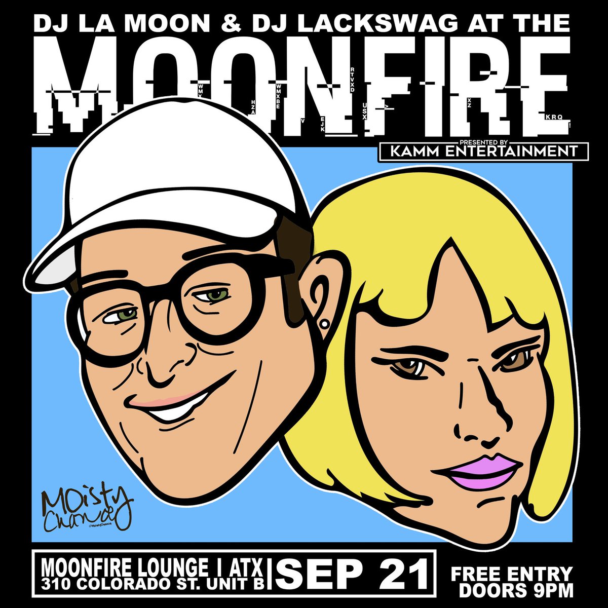 djlackswag's tweet photo. ⚡️ @djlackswag ⚡️
                 &amp;
🌙 @DJLAMOON 🌙 

🌜 LIVE AT THE MOONFIRE LOUNGE [ATX]🌛

🚨 THIS FRIDAY SEPT. 21 🚨

😈 FREE ENTRY DOORS @ 9 😈

📍 310 COLORADO ST. UNIT B 📍

⭐️ PRESENTED BY KAMM ENTERTAINMENT ⭐️

💫 COME VIBE W/ US 💫

🔥 FLYER BY @moistychance 🔥 https://t.co/kAfucTWAnq