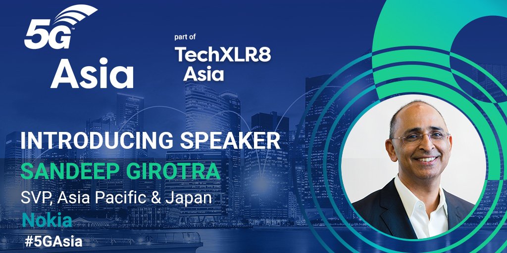 NetworkXSeries's tweet image. Next up at #5GAsia, Sandeep Girotra @nokianetworks will tell us how #5G can accelerate the digital future. See who else is speaking today → spr.ly/6015DFuLv #TechXLR8