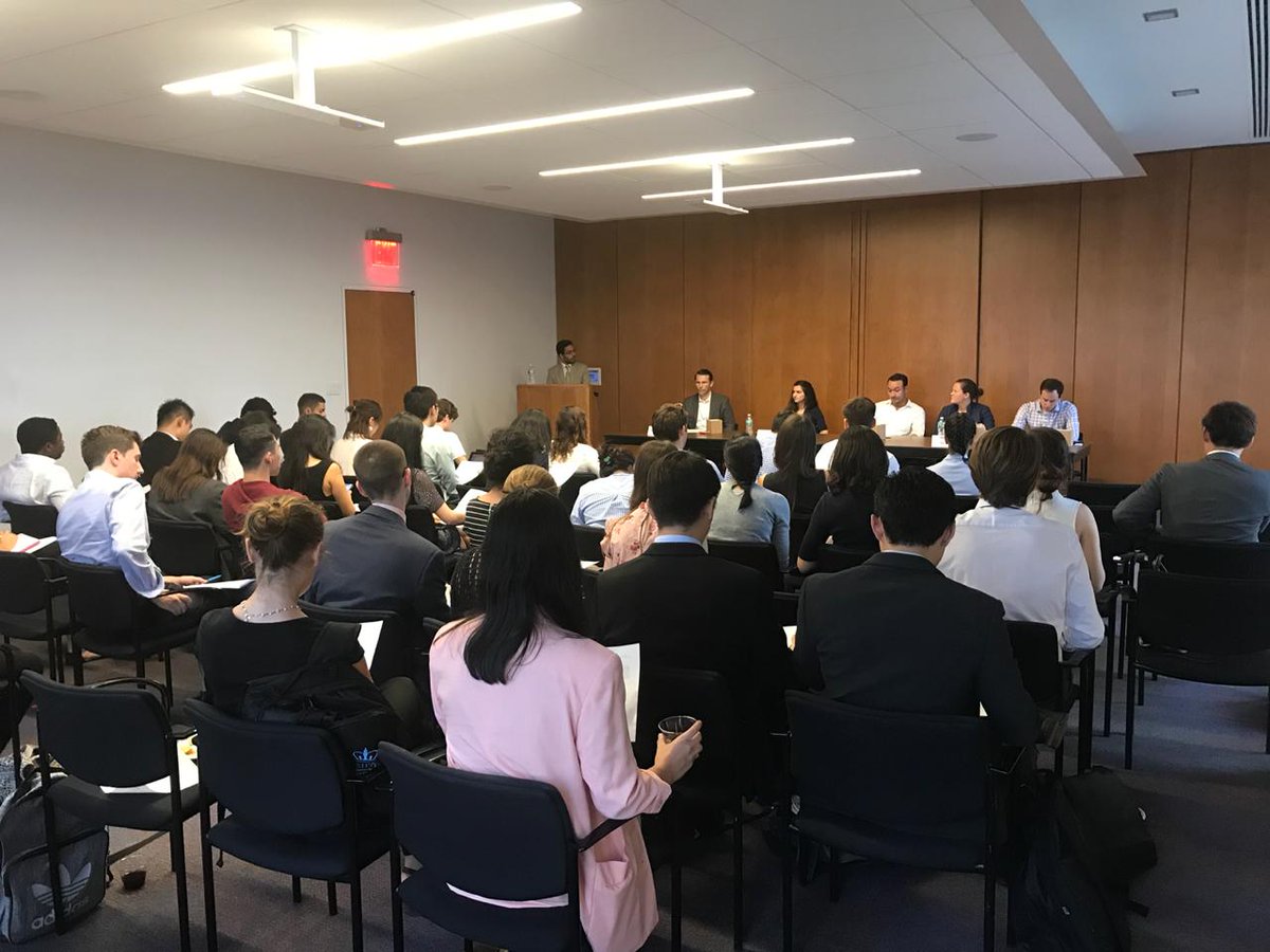 Great turnout yesterday at our panel on #careers in energy! Thank you Jeremy McCool <a href="/HEVOPower/">HEVO</a>, Jonathan Burnston <a href="/KARBONEINC/">Karbone</a>, Jeffrey Berman <a href="/SPGlobalPlatts/">SPGlobalPlatts</a>, McKenzie Schwartz <a href="/nationalgridus/">National Grid US</a> and Giulia Donzelli <a href="/nrgenergy/">NRG Energy, Inc.</a>