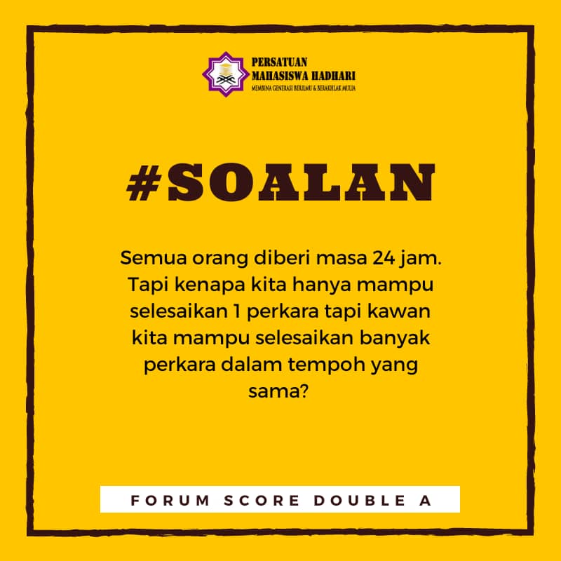 PMHUiTMSA's tweet photo. INFOGRAFIK
PROGRAM SCORE DOUBLE A : AKHIRAT & AKADEMIK
#StudyTipsChallengePMH
#ScoreDoubleA
#PMHUiTMSA
#PMHBukanUntukOrangBaik2TapiUntukOrangYangNakJadiLebihBaik https://t.co/IQQIkMf3hu