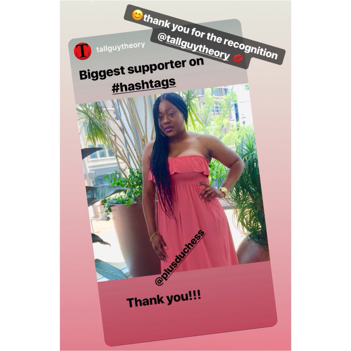 PlusDuchess's tweet photo. ๐คญ Iโm kinda cute in this picture?!๐คญ Thank you @tallguytheory - I rocks wit chโall! #CrewLove ๐ฆ๐ฆ๐ฆโค๏ธ
#TallGirlsBeLike #iSupport #TallTribe #Glamazon #TallNCurvy #TallGirlsRock #TallGirlTheory #TallGirls #TallGuyTheory #Melanin #TallBlog #BlackGirlMagic #TallPlusModel https://t.co/UMl9SbegHg