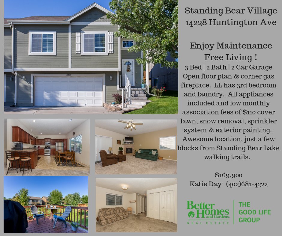 KatieSells4U's tweet photo. #HomesinOmaha #KatieDayOmahaRealtor #StandingBearLake 
#MaintenanceFreeLiving #Omahatownhouse #omaharealestate
Only $169,900! https://t.co/69ld1WXjTE