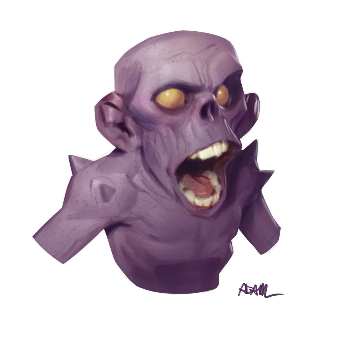 theatomicpaul's tweet photo. Zombrozo longed for the words to describe the delicious whole grain cereal he'd just eaten. #zombie #monster #partofacompletebreakfast #creature #creaturedesign #photoshop #sketch #art #conceptart #undead https://t.co/1QJ2HIxsBT
