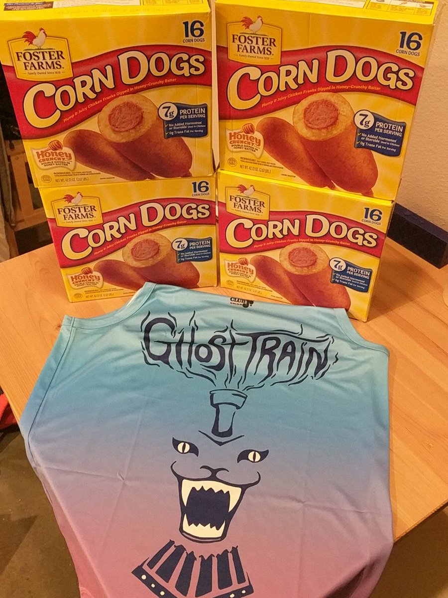 GhostTrainUlti's tweet photo. Throw a corn dog up if you're ready for regionals! ๐ญ๐ฝ๐ถ ๐ชDressed by @boontc, design by @cribnobinson, and powered by @FosterFarms #letsjoe #badboys #choochoo https://t.co/mGnWJl2mtU