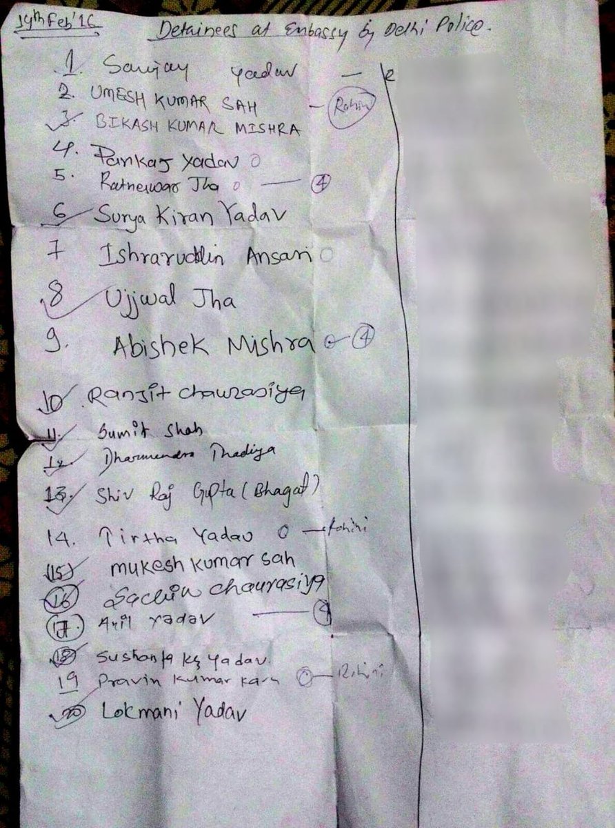 ImUmesh_Sah's tweet photo. List of 20 #Madheshi arrested in Delhi,  #TiharJail for showing black flag to #KPSharmaOli during Delhi Visit. 
Dated: 14th Feb 2016.
#NotMyConstitution 
#Ashoj3
#Ashoj3KaaloDin https://t.co/y4mRTCn7Wm