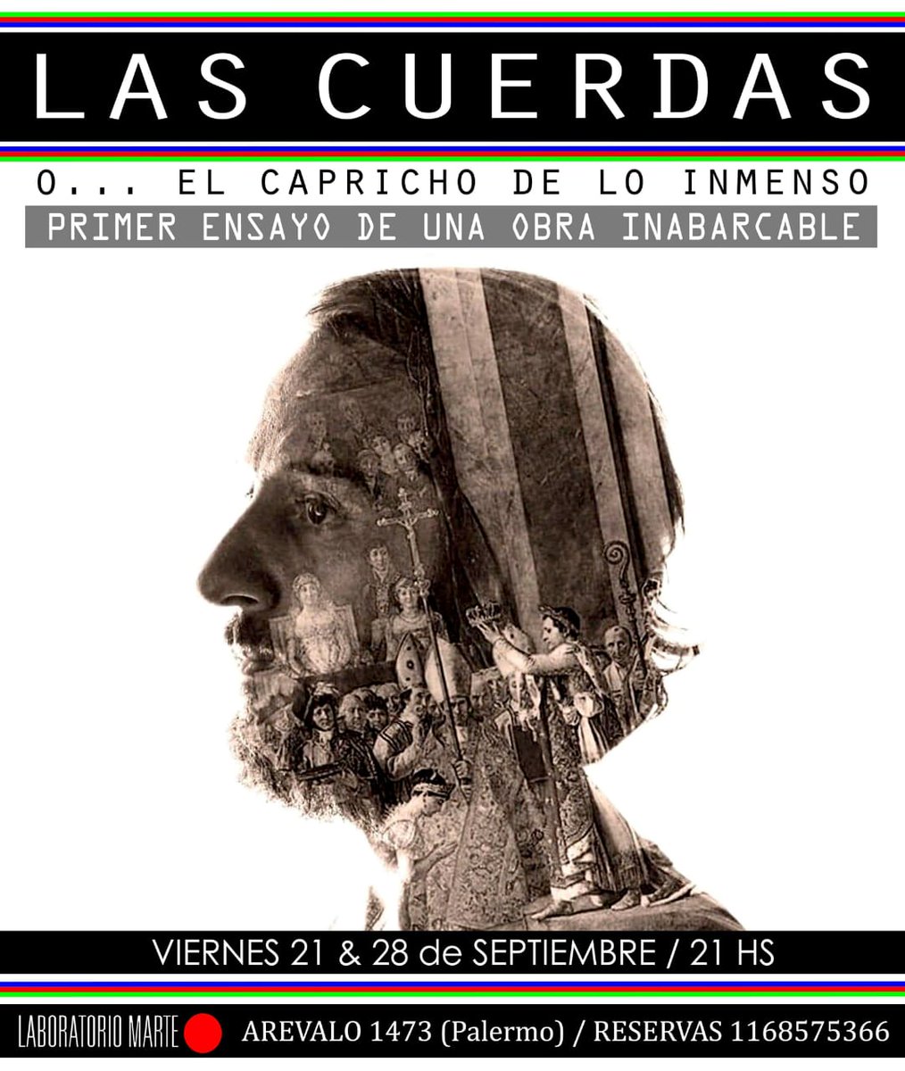 LeoBosio's tweet photo. UNICAS 2 FUNCIONES #lascuerdas en @LabMarte VIERNES 21 & 28 DE SEPTIEMBRE 21HS. #IMPERDIBLE #ENSERIO #TEATROVIVO https://t.co/2p236tIJzZ