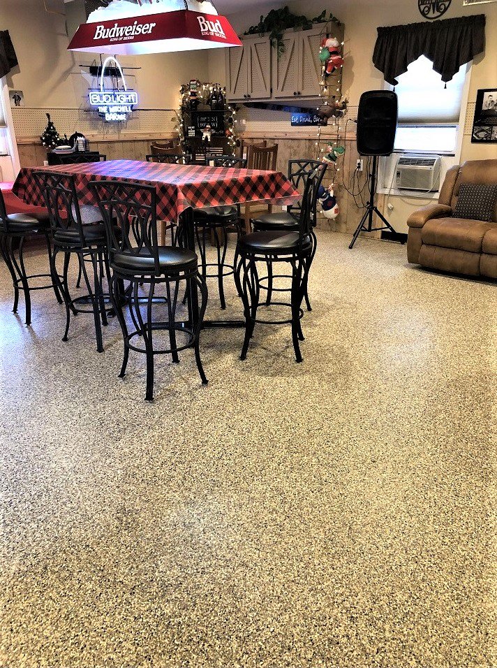 Whether you're converting that garage into a man-cave, office, or a family room, have it resurfaced with epoxy floor coating. It's durable, easy to maintain, and cost-effective. CALL (636) 256-6733 for more info! FREE Estimate #epoxyfloorcoating
