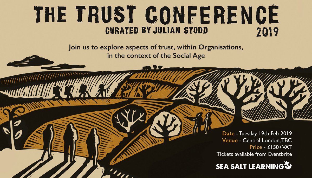 SeaSaltLearning's tweet photo. Tickets are now available for our 2019 #Trust conference! You can find them here: https://t.co/Y9K91GLyHP Come and join us on a journey through the #LandscapeofTrust with Captain @julianstodd at the helm, Feb 19th, in London https://t.co/kFTk97Kp8D