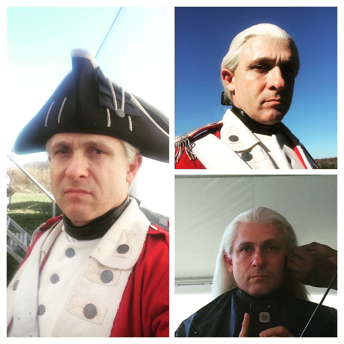 RobDuBois's tweet image. I shared the hair and makeup image recently, how I became the redcoat colonel in Turn: Washington's Spies.

Then I found this collage from back when we were filming. Love these pics of that bad mofo.

#Acting #AMCnetwork
#TurnWashingtonsSpies
#HappyTreasonDay
#UngratefulColonials