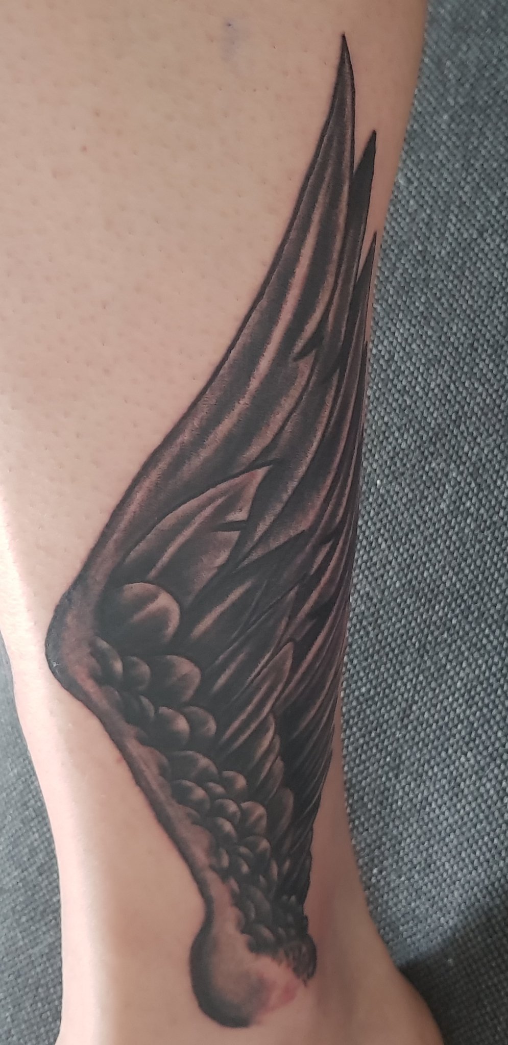 My Hermes Wing, done By Grayson @ Stallion and Galleon's Swansea, Wales : r/ tattoos
