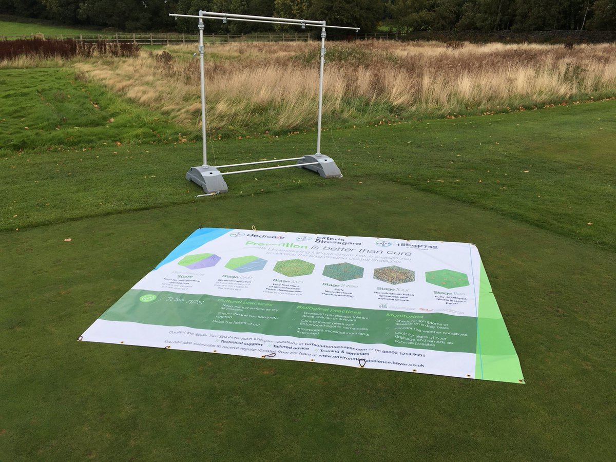 EnvuTurfUK's tweet photo. We're experiencing some high winds at today's @striturf Research Day! Anyone else bracing for #StormAli? #STRIResearch2018 #GreenkeepingUK https://t.co/ugYu6ylqcT