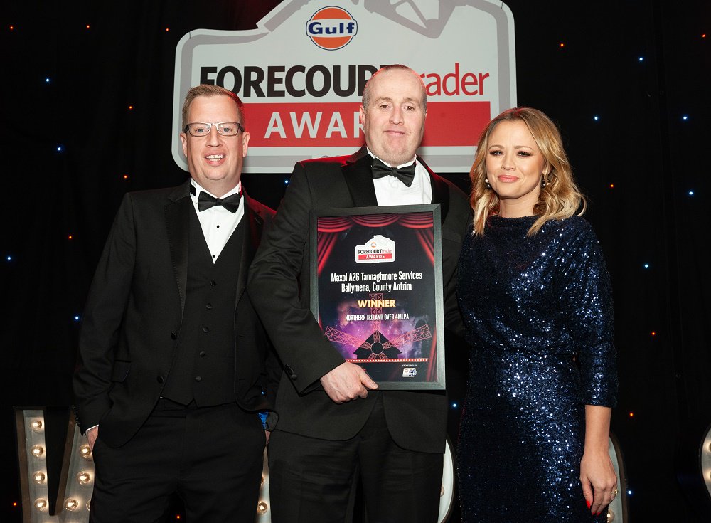 TheAILGroup's tweet photo. We're very proud to announce @TheMaxolGroup's A26 Tannaghmore service station featuring @Abrakebabra was awarded 'Forecourt of the Year' at the prestigious @ForecourtTrader Awards 2018 in London. 🏆

#AILGroup #Abrakebabra #Maxol #Award https://t.co/VCqHWuAhBk