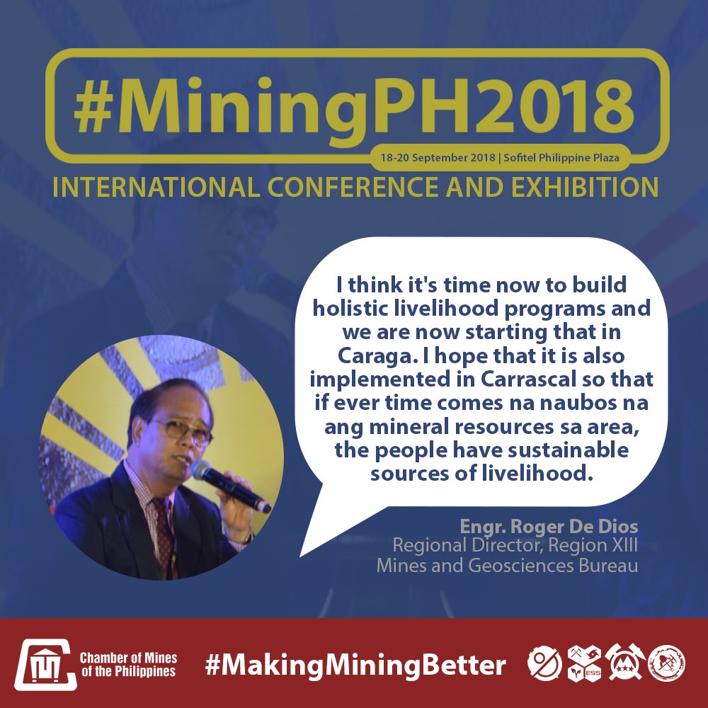 "I think it's time now to build holistic livelihood programs and we are now starting that in Caraga. I hope that it is also implemented in Carrascal so that if ever time comes na naubos na ang mineral resources sa area, the people have sustainable sources of livelihood."
