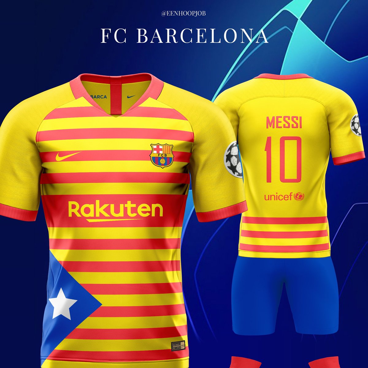 barcelona champions league kit