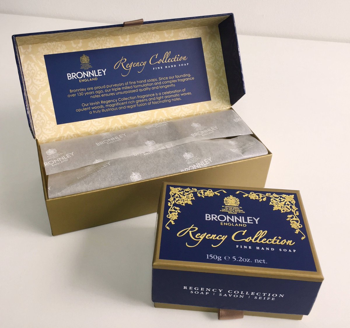 keenpac's tweet photo. Absolutely delighted with these soap boxes for @BronnleyEngland's Regency collection #packagingdesign #luxurypackaging #goldguild #regal #stunning #madebyus 

https://t.co/VtsEGza55Z https://t.co/6ub8f37Yiu