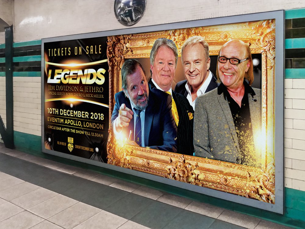 TICKETS PLEASE! Get on board and buy your tickets for the one-off comedy spectacular LEGENDS show on 10th December at the Eventim Apollo. Featuring Jim Davidson, Jethro and special guests Bobby Davro, Mick Miller &amp; Mike Osman. To buy your tickets visit -> bit.ly/2J0GpiB