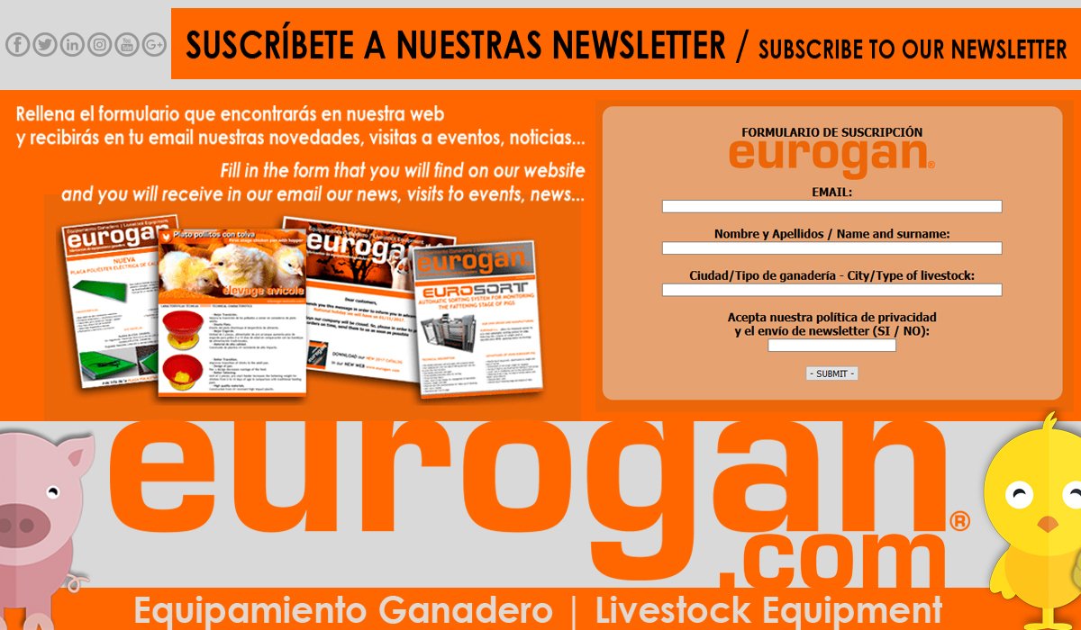 ✅ eurogan.com 🌐 eurogan@eurogan.com
👉 Recibe en tu email toda la información de equipos para #ganadería #avícola y de #porcino
👉 Receive in your email all the information of equipment for #livestock #poultry and #porcine