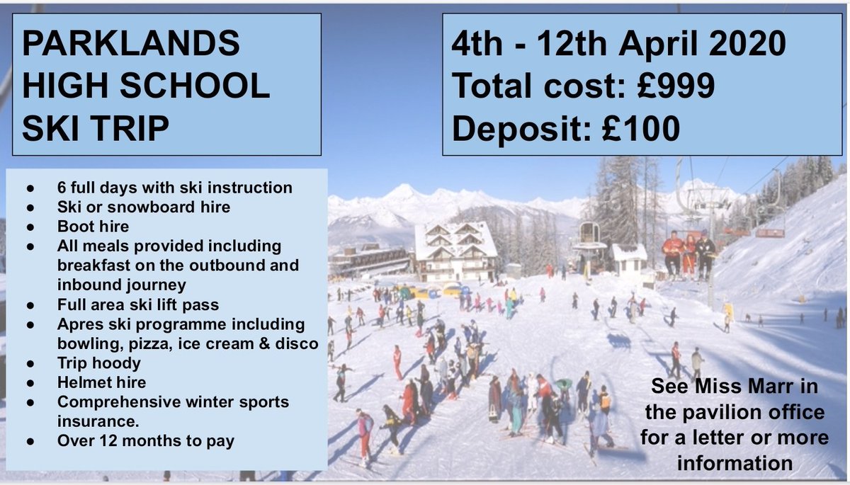 PHSFusion's tweet photo. There are still a few places left on the ski trip. However the deadline is fast approaching so dont miss out!! https://t.co/N2QHY82ua5