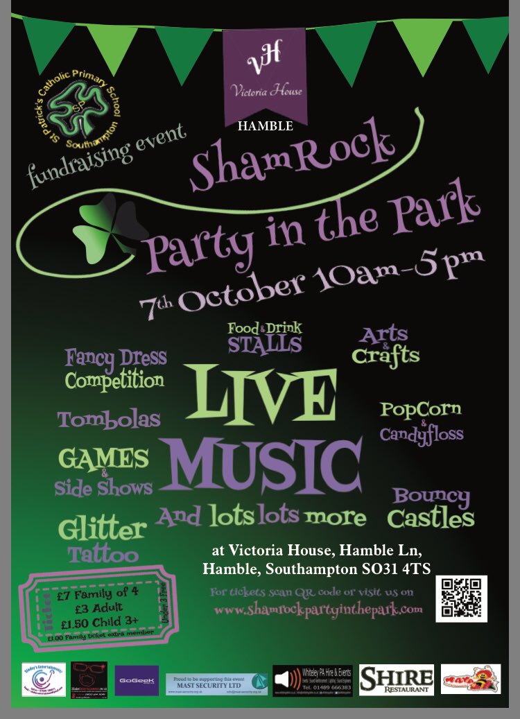 StPatricksSoton's tweet photo. @InShamrock#children can let off steam at #bouncingcastles by #blakeenyertainment or kick a #football around while you browse great #stalls to find some bargains for #christmas or just sit and eat #homemade #cakes or #pancakes and enjoy your #cuppa! https://t.co/Yswy9TuBVT