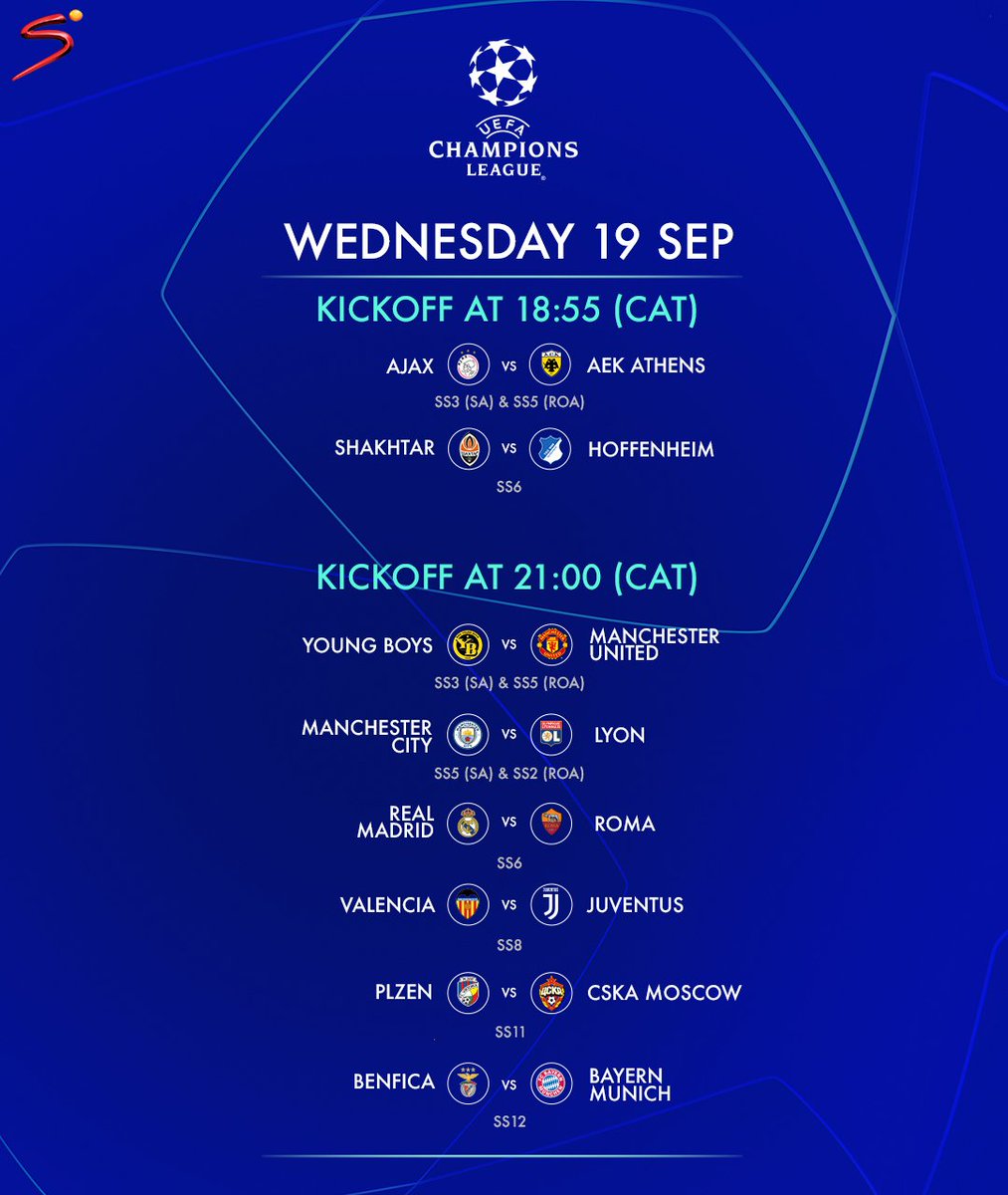Supersport Uefa Fixtures 2025