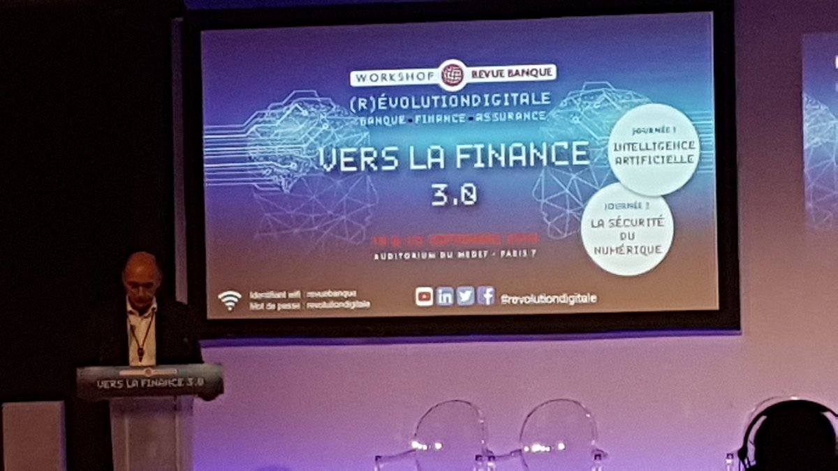 Alban_Jarry's tweet photo. Aujourd'hui, conférence de la @RevueBanque sur la finance 3.0 et l intelligence artificielle au @medef
#revuebanque
#transfonum
#ia
#digital https://t.co/fpP3CXoaB5