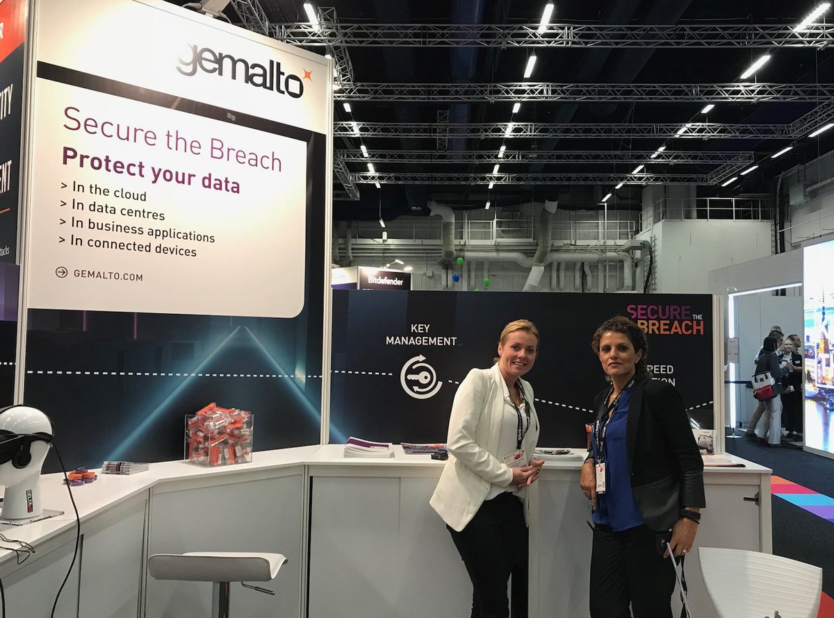 GemaltoSecurity's tweet photo. The Gemalto team are all set up and ready to go on Day 1 of @IPEXPONordic! Find us on stand #612 to hear more about how your organisation can #SecuretheBreach! #IPExpoNordic https://t.co/CVcoQFSKos