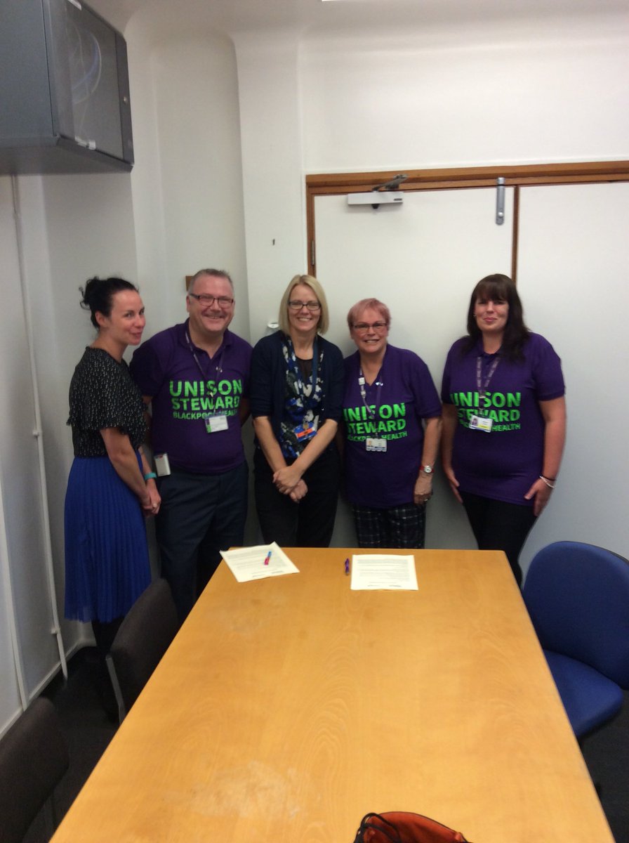 LearnUnison's tweet image. Signed Learning Agreement with Compass at Blackpool Teaching Hospitals