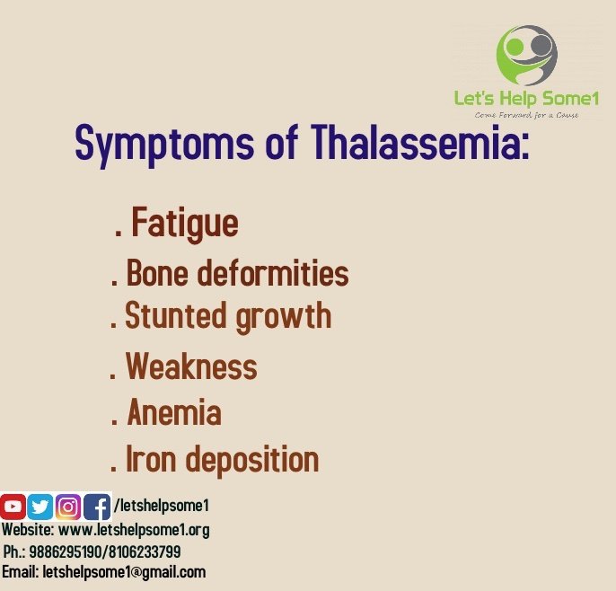 letshelpsome1's tweet image. Know the symptoms, know the disease 👍🏻
#thalassemia #fightback #letshelpsome1