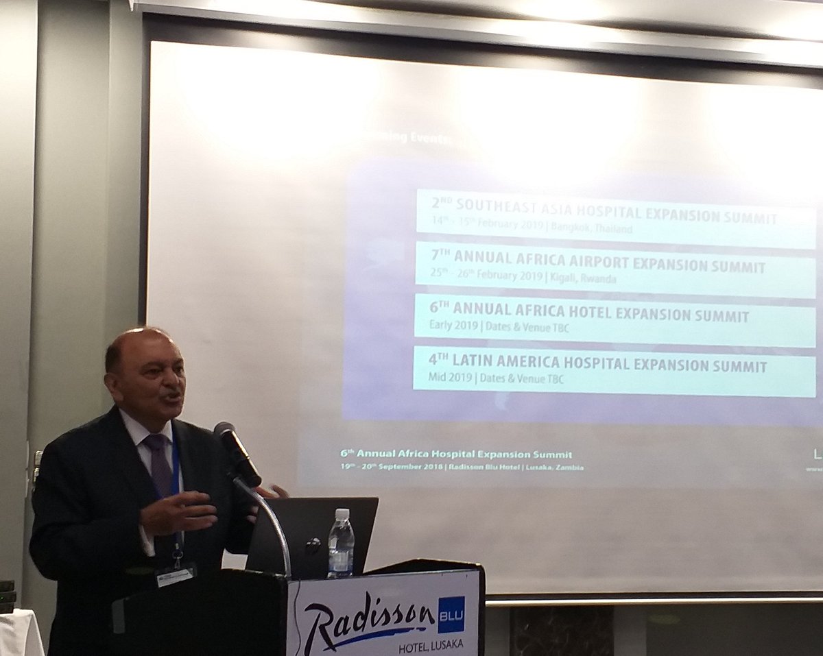 Lnoppen's tweet photo. Our Chairman  Salim Hasham, Executive Chairman of @mediheal_group opens the 6th Annual #Africa #Hospital Expansion  Summit in #Lusaka, #Zambia. Welcome everyone https://t.co/NBofKhLucL