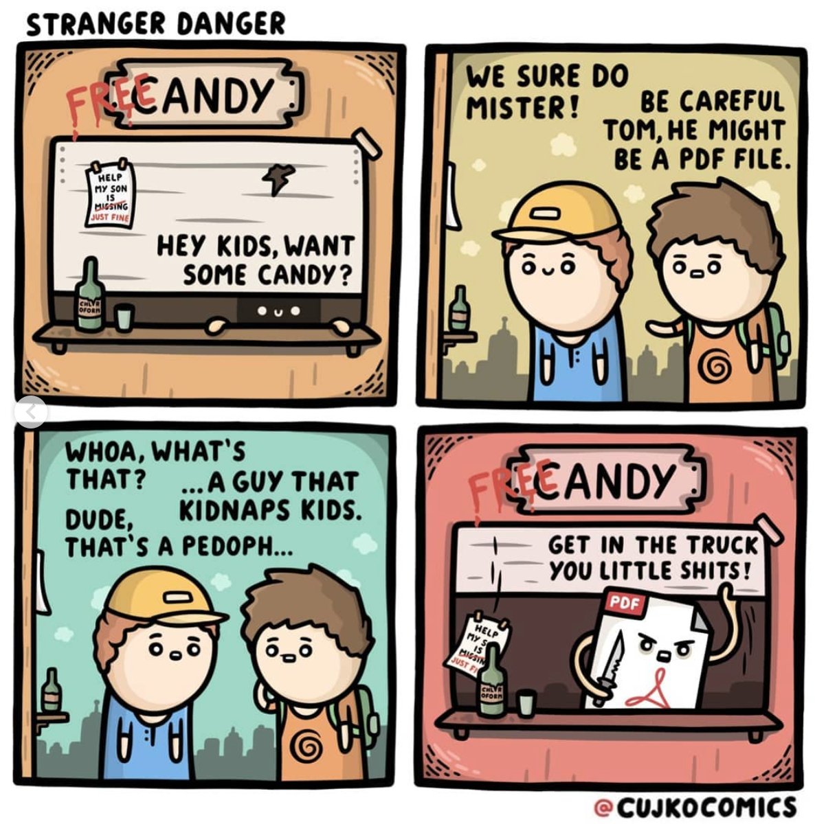 Beware of PDF files! by cujkocomics
instagram.com/p/Bnv2sAyFMV4/