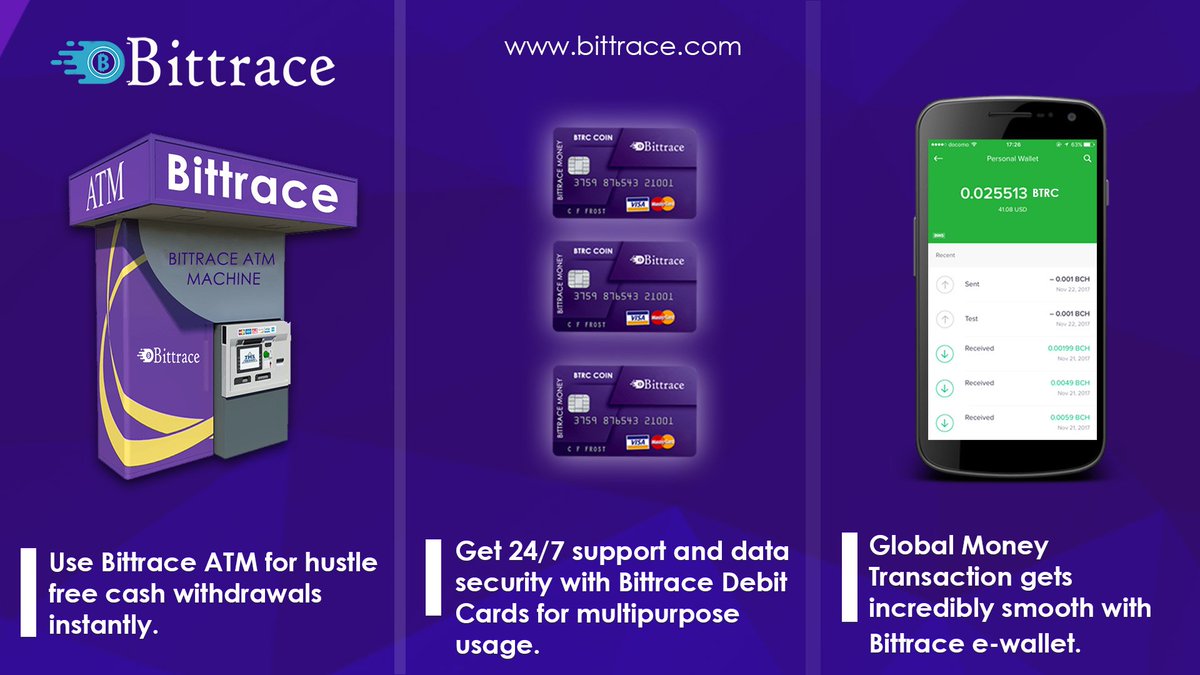 bittrace's tweet photo. BITTRACE A PIONEER OF CRYPTO CURRENCY SERVICES LIKE ATM DEBIT CARD ONLINE WALLET.
https://t.co/WDMa7p3YJW
#icon #ICO #iconews #TokenSale #Airdrop #Review #Token #Bitcoin #success #Bitcoinatm #bitcoindebitcard https://t.co/Zs4LJxraVs