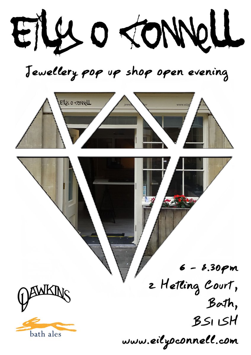EilyOConnell's tweet photo. Excited about tomorrow evening now kindly sponsored by @Dawkins.ales and @Bathales Ales 🍾 Come along from 6- 8.30pm to see some new pieces!!! #bath @visitbath #lovebath #bathuk #igersbath #cityofbath #jewelleryshop #bathjewellery #remarkablebath #whatsonbath #bathlife https://t.co/ThtjJ2DKCt