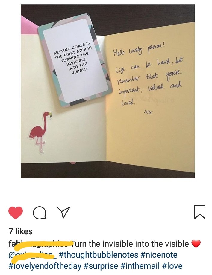 ThoughtBubNotes's tweet image. A happy recipient of a previous #thoughtbubblenote. #randomactsofkindness #bekind