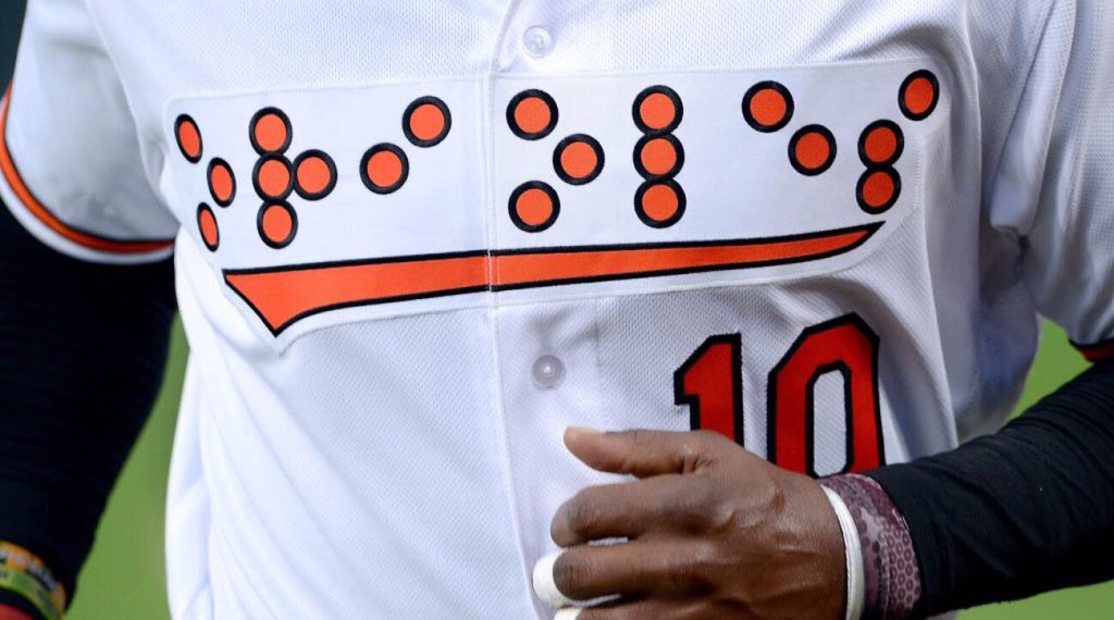 orioles braille jersey for sale