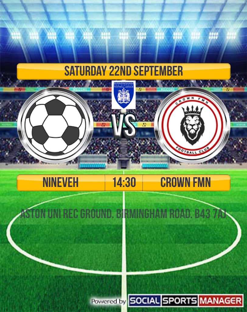 ⚪️🔴 Fixture #4 🔴⚪️

⚽️<a href="/BirminghamFL/">Birmingham League</a> Premier Division

Another away fixture this week to top of the league <a href="/ClubNineveh/">Nineveh Football Club</a>. Sure to be our toughest game yet. Disappointing draw last week but positive is unbeaten in 2. Game worth to watch👀⚽️ 

#UPTHE👑