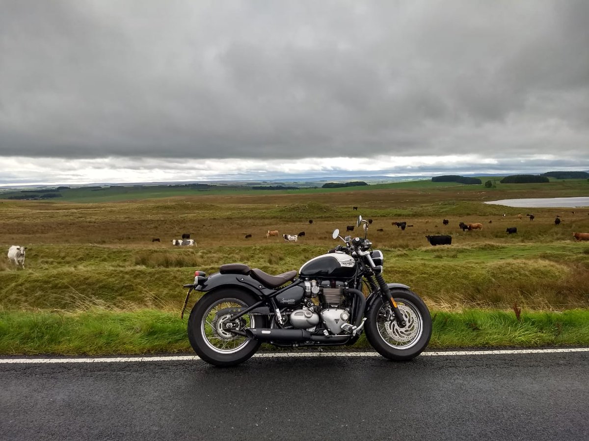 motohive's tweet photo. British Countryside and the #Speedmaster. @IndiaTriumph https://t.co/yjoQnvRjla